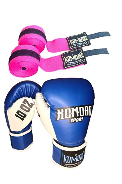 KOMODO SPORT مجموعة قفازات الملاكمة والضمادات المكونة من قطعتين - MVB 1001
