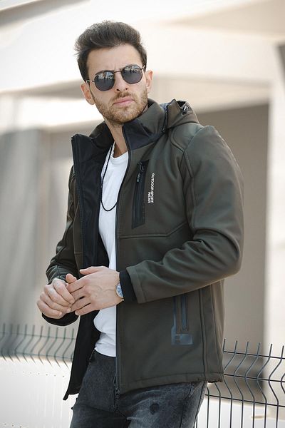 Oksit Ανδρικό παλτό Softshell - Majuro Outdoor, νερό, κρύο και αντιανεμικό, με επένδυση από γούνα στο εσωτερικό