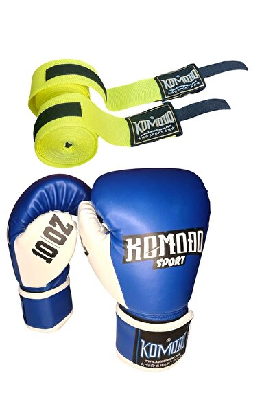 KOMODO SPORT مجموعة قفازات الملاكمة والضمادات المكونة من قطعتين - MVB 1001