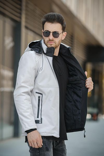 Oksit Ανδρικό παλτό Softshell - Majuro Outdoor, νερό, κρύο και αντιανεμικό, με επένδυση από γούνα στο εσωτερικό