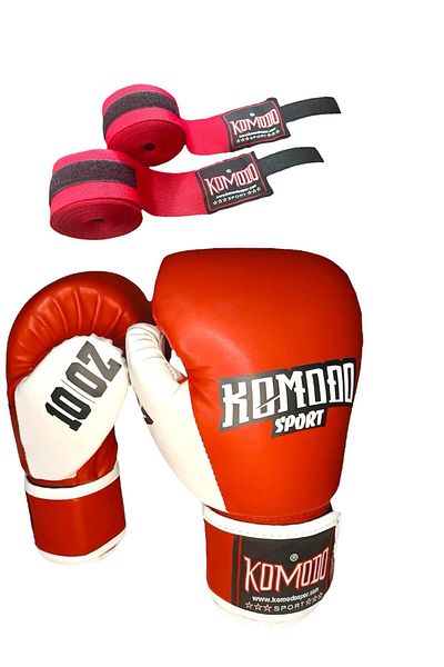 KOMODO SPORT Set of 2 with Gloves and Bandage - Krmzb 1001