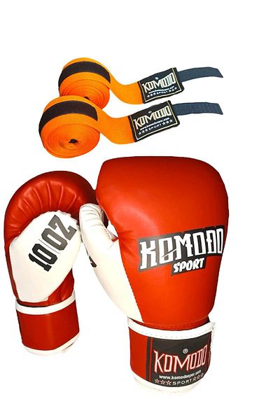 KOMODO SPORT Set of 2 with Gloves and Bandage - Krmzb 1001