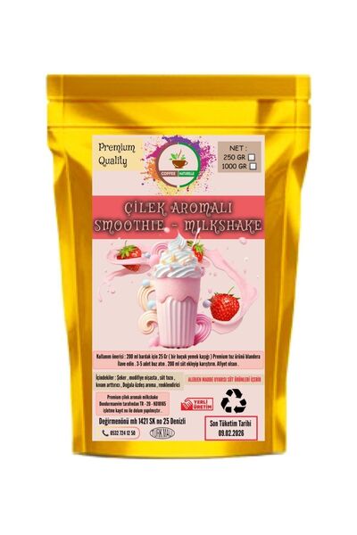 coffee Naturelle Çilek Aromalı Toz Frappe & Milkshake & Smoothie 1 Kg