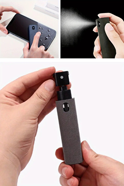 Nactumu 2'si 1 Arada Mikrofiber Ekran Temizleyici Seti Kalıntı Bırakmayan Püskürtme Şişeli Temizlik Kiti