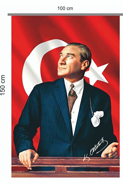 100x150 Cm Bayraklı Atatürk