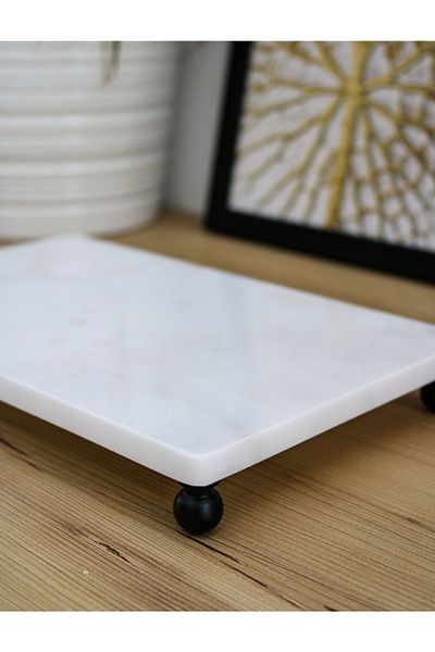 Gemboss Natural Marble Pedestal Decorative Presentation Stand 27x17 Cm Medium Size