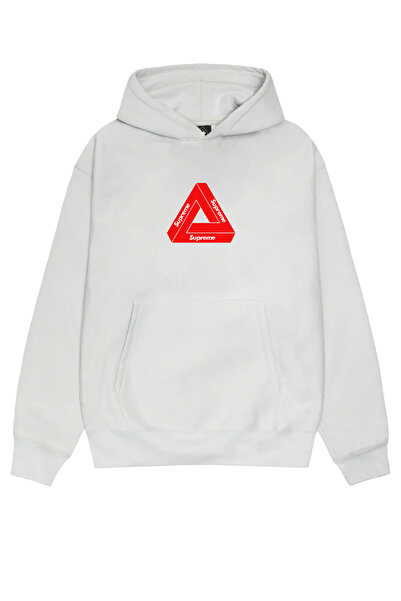 FEEL STYLE Червоний логотип Triangle 100% бавовна унісекс оверсайз світшот з ...