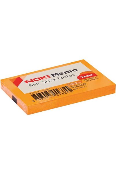 Noki Adhesive Note Paper 80 Sheets 51x75mm Orange 12006t (Pack of 12)