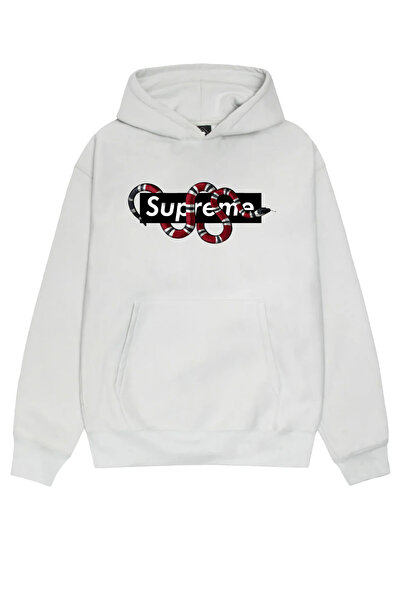 SELF CONTROL Hanorac oversize din bumbac cu imprimeu Snake Snake - Hanorac