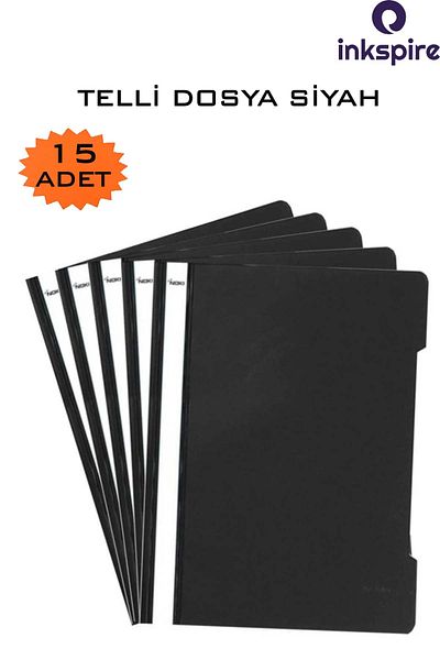 inkspire 15 Pieces A4 Black Ring Binder - Economical 1 Pack Office Office School Binder