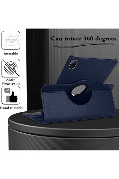 m.tk moveteck Huawei Matepad Se 11 Inç Tablet Kılıf 360 Döner Pu Deri Standlı Kapak Ekran Koruyucu ve Kalem Set