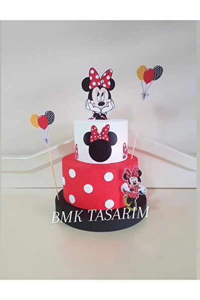 bmk tasarım Minnie Mouse Maket Pasta * Kırmızı