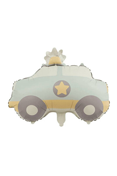 kidspartim 60X56 cm Retro Police Car Foil Balloon