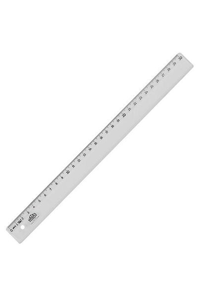 HATAS Riglă standard din plastic îngust transparent 30 cm (1 PACHET 25 BUC.)