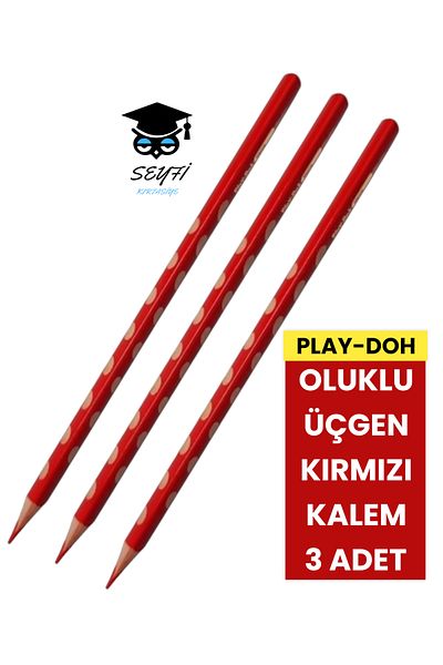 SEYFİKİRTASİYE 3 Adepti Red Play-Doh Corrugated Triangle Pen