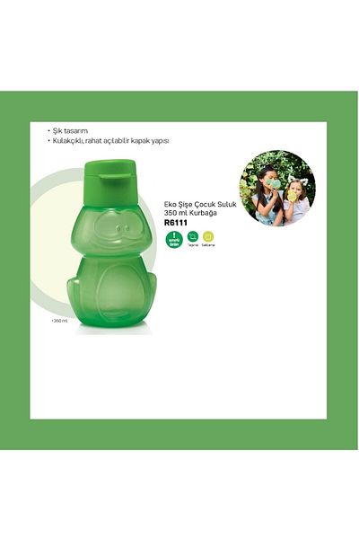 Tupperware Eco Bottle Children's Water Bottle 350ml Frog