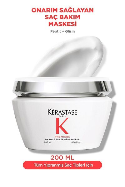 Kerastase Premiere Masque Filler Réparateur - 200 مل قناع العناية بالشعر المضاد للكسر لإصلاح الشعر Shine.35