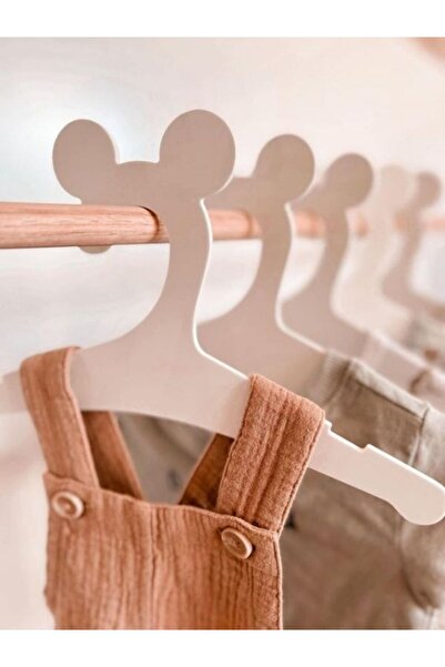 My Kids Room Bebek Elbise Askısı Ahşap Bebek Kıyafet Askısı 6'lı Set