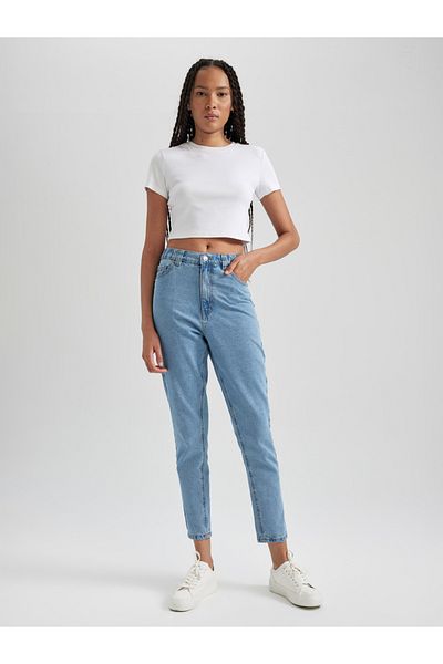 DeFacto High Rise Mom Fit Cropped Jeans