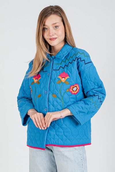 Hatun Atila Hatunatila Embroidered Quilted Jacket - 7658-5