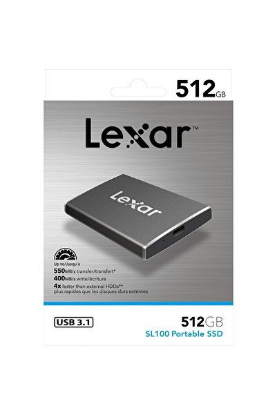 Genel Markalar 512gb Lsl100-512rb Sl100 Usb 3.1 550-400-3y Type-c External Taşınabilir Ssd