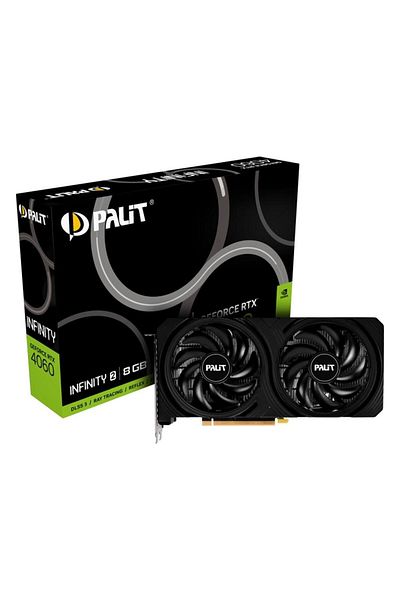 PALIT Nvidia Geforce Rtx4060 Infinity Dual 8GB 128BIT GDDR6 Graphics Card - NE64060019P1-1070L