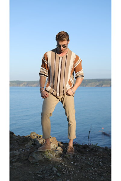 Pubblica تي شيرت تريكو رقيق للرجال - تصميم محبوك