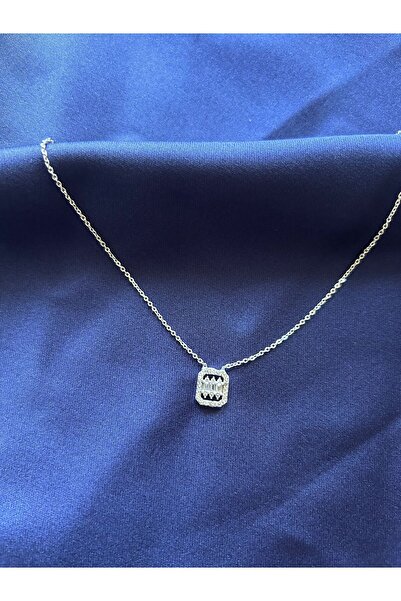 Gigi Zirkon taşlı baget taşlı kolye