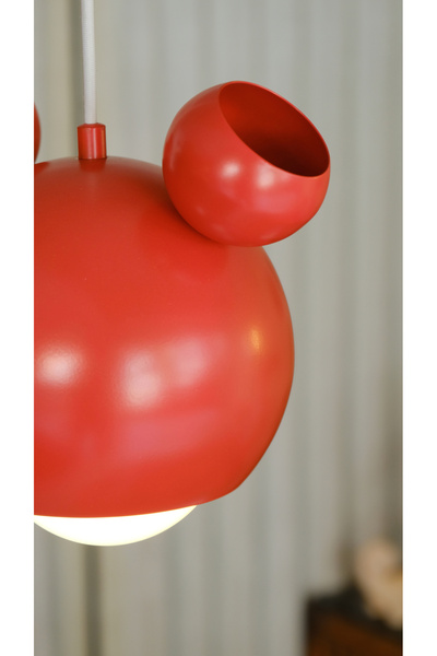 Heirloom Lifestyle Mickey Mouse Sarkıt Lamba / Çocuk Odası / Mat Kırmızı