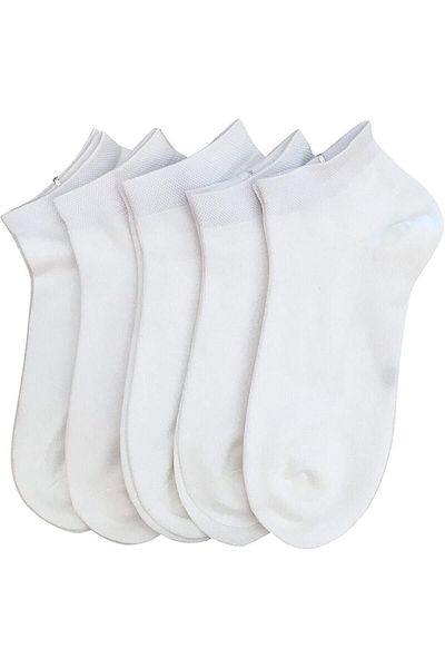MoodSocks 6 db fehér pamut bokáig érő zokni készlet