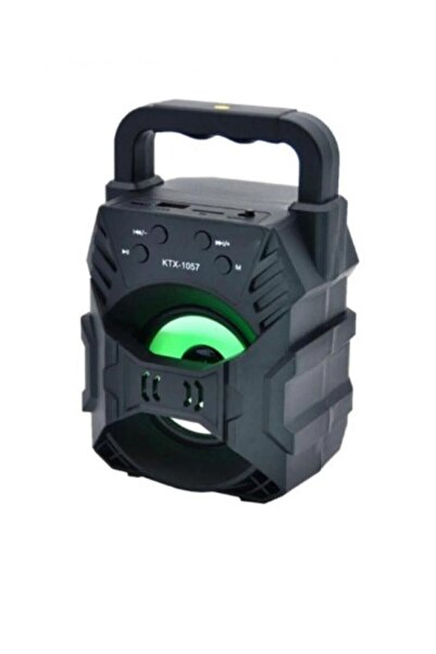 NS Store 1057 Taşınabilir Işıklı Bluetooth Hoparlör Ses Bombası Fm Radıo Yeni...