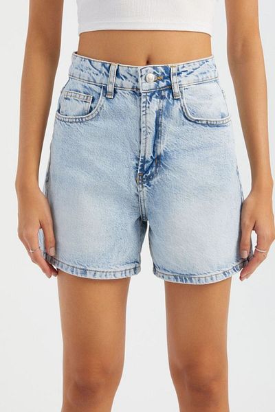 Hiccup Pantaloni scurți din denim cu talie înaltă