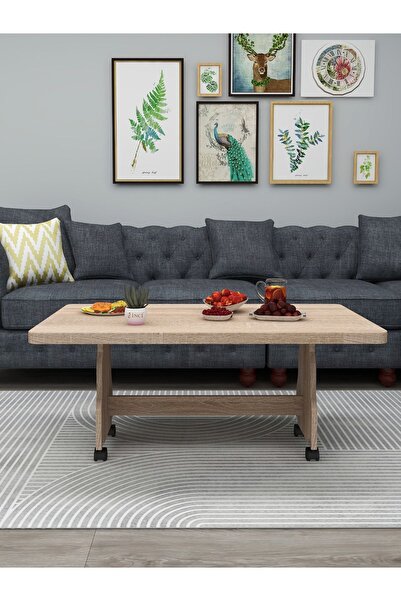 İnci TEKERLEKLİ ORTA SEHPA MASA MUTFAK MASASI