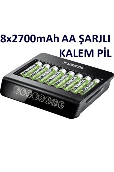 Varta 8 Adet Şarjlı 2700mah Aa Kalem Pil+ Lcd Multi Plus 8li Aa/aaa Pil Şarj ...