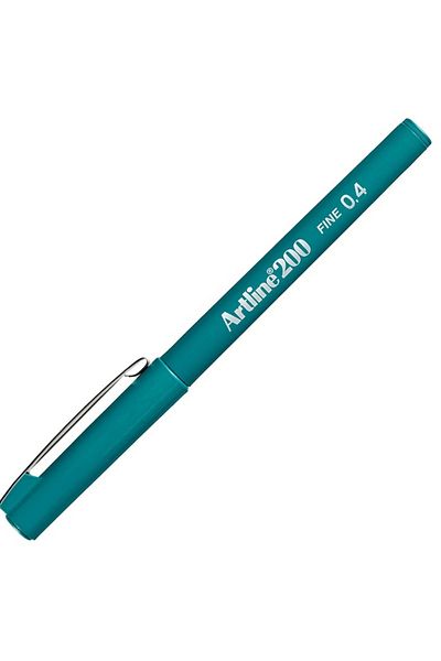 artline Dark Green Fineliner 0.4 Mm - Pack of 12 Ek-200n
