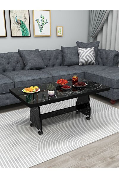 İnci Tekerlekli Orta Sehpa-orta Sehpa-çalışma Masası-balkon Sehpası Mdf