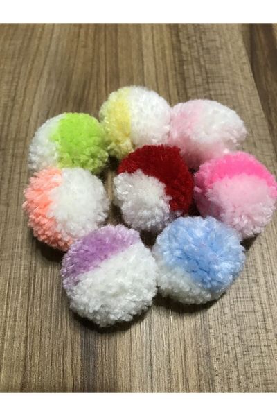 Kartopu Twin Wool Pompon Mix Χρώμα 10 Τεμάχια