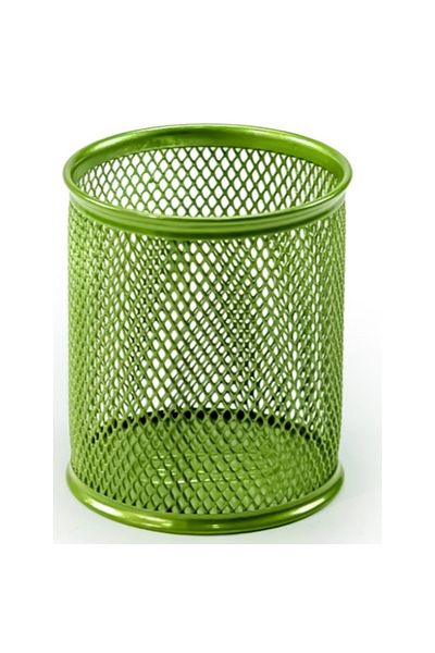 Mas Green Cylinder Metal Perforated Pen Holder - 500