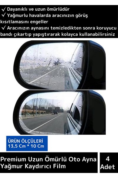 Wintoup Premium Long Lasting Car Side Mirror Rain Anti-Slip Glass Film 2 Pair