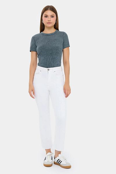Hiccup Tricou cu mânecă scurtă cu nervuri spălate cu acid