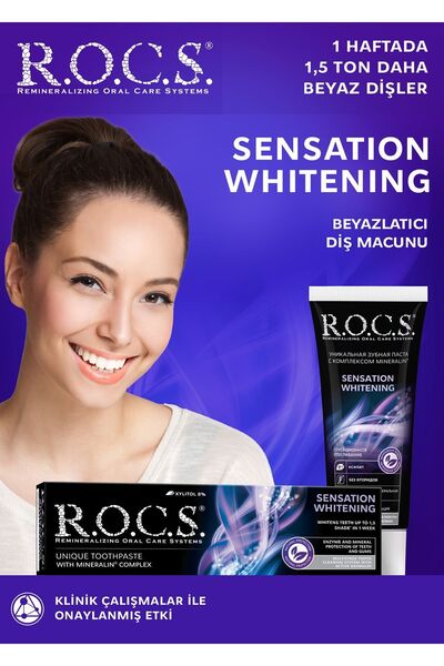 sensatıon Rocs Whitening Ekstra Beyazlatıcı Diş Macunu 74 G