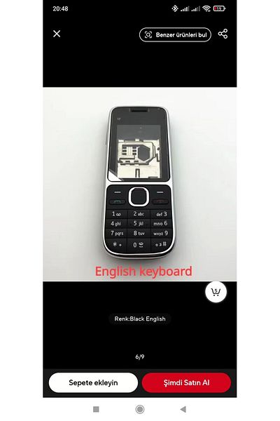 RM Black Keypad for Nokia C2 - Full Cover