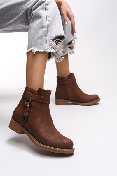 Riccon Branlihn Kadın Toka Detaylı Bot 0012492 Mat Taba