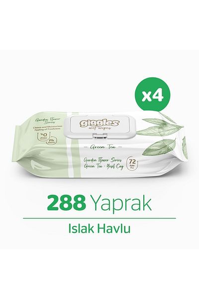 giggles Green Tea Scented Wet Wipes - Wet Towel 288 Wipes