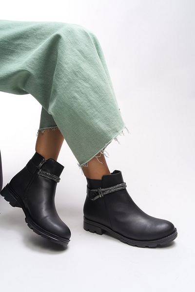 Riccon Aanrelle 0012103 Model Dámské boty Black Stone Detailed