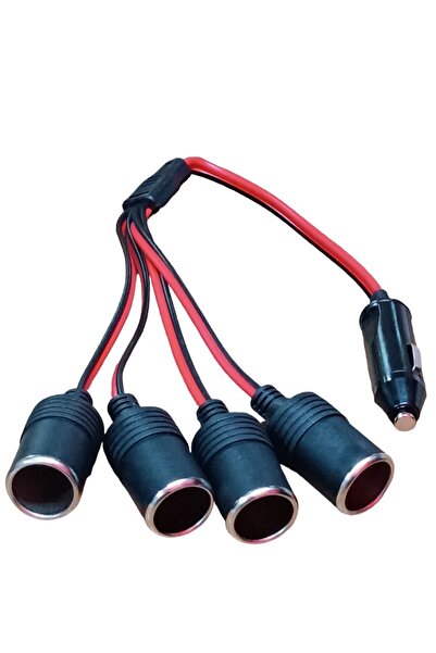 POLATLI OTO AKSESUAR Çakmaklık Çoğaltıcı Kablolu 4 Girişli  12V - 24V 120W  U...