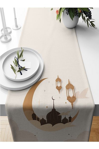 Bertille Home Ramadan Series 140x40 Cm Digital Printed Runner (Ramadan)