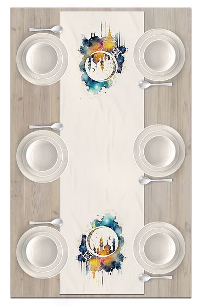 Bertille Home Ramadan Series 140x40 Cm Digital Printed Runner (Ramadan)