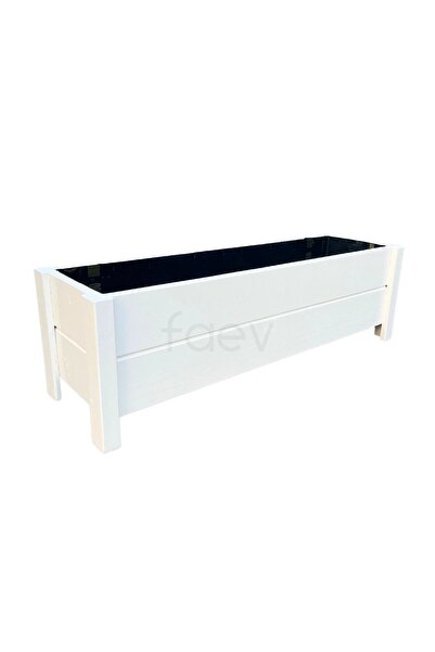 Faev Dış Mekan Dekoratif Ahşap Saksı Hazır Kurulu 100cm X 30cm Yükseklik 30cm