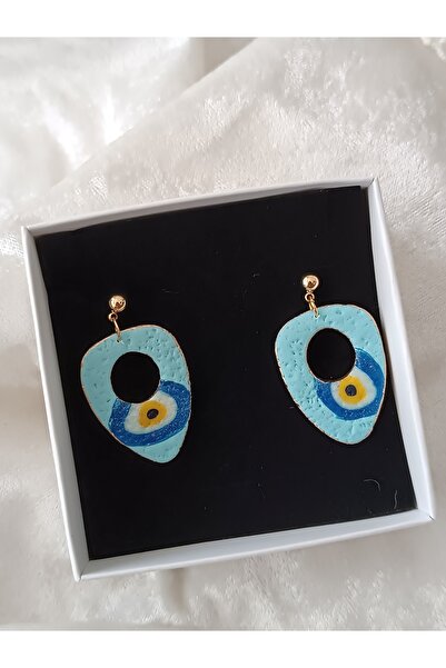 La fee aksesuar جهاز حلق من الفولاذ المطلي بالبوليمر - مطرز بالعين الشريرة